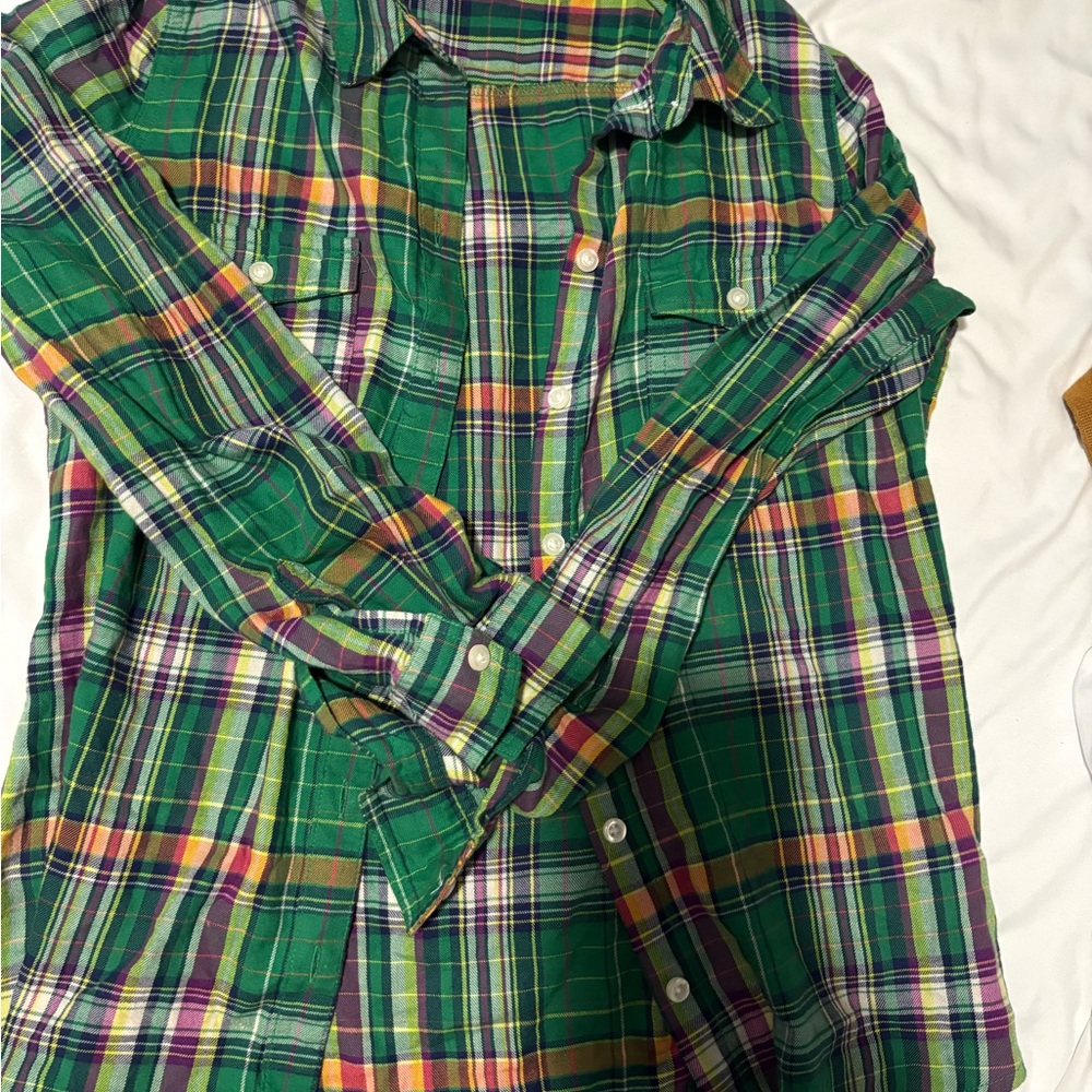 Green Plaid Men's Shirt